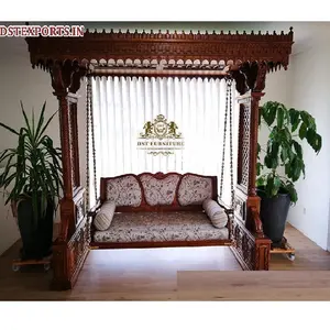 Maharaja Design in legno Jhula per salotto comprare indiano tradizionale soggiorno Swing indiano tradizionale casa altalena per vivere