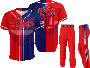 Ensemble de maillots de baseball et de pantalons de couleur unie pour hommes, uniformes de sublimation complets, vêtements de softball fabriqués en gros inclus - Product Image 5