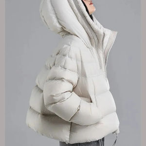 เสื้อโค้ทแฟชั่นสำหรับผู้หญิงเสื้อคลุมยาวปานกลางถอดออกได้เสื้อโค้ทกันหนาวทำจากผ้าฝ้าย2025ขายส่ง - Product Image 4