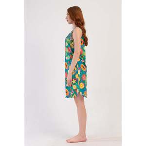 KADIN P.SUPREM GENIS ASKILI BIBILALI ETEGI OVAL TUNIK - เยซิล - เยซิล - Product Image 3