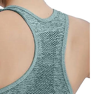 Sujetador deportivo de tela transpirable para mujer con diseño de cuello Halter simple, nuevas técnicas lavadas - Product Image 2