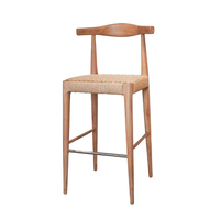 Tabouret de bar en teck pour restaurant, hôtel, villa, resort, café, mobilier commercial pour l'hôtellerie