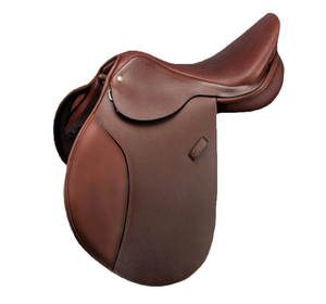 Sillín de cuero de Carreras de Caballos de doma marrón de estilo occidental inglés, accesorios ecuestres profesionales personalizables OEM ODM - Product Image 1