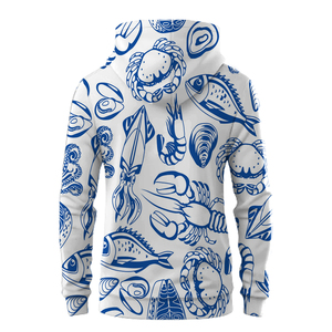 Nombre personalizado bagre pesca 3D impreso invierno más grueso Zip Hoodie Unisex Casual Abrigo con capucha chándal cálido chaqueta de lana - Product Image 5