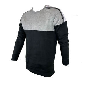 Último diseño de los hombres de cuello redondo personalizado de alta calidad bordado sudadera hombres suelta manga larga liso cuello redondo sudadera - Product Image 4