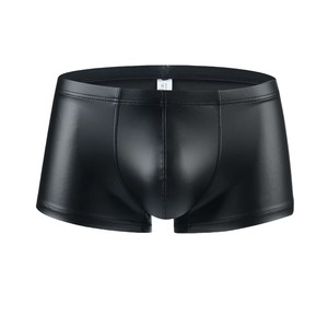 <b>Men's</b> Imitation Leather Boxershorts Quick Dry Breathable U <b>Pouch</b> Panties Sexy Gay Underwear Hombre Boxers Lingerie <b>Men's</b> Boxers - Product Image 6