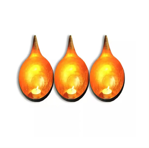 Portavelas de luz de té de Color dorado más vendido para decoración Eid, juego de tres portavelas votivas de Metal, diseño antiguo - Product Image 6