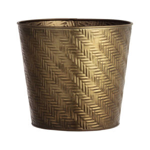 Hielera de Latón de Diseño Simple con Acabado Dorado, Enfriador de Vino para Fiestas, Enfriador de Vino Redondo con Asa y Tapa - Product Image 3