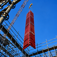 Panneau de coffrage en acier robuste pour la construction de murs et colonnes en béton, coffrage en contreplaqué réutilisable