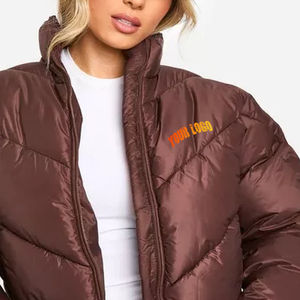 Meilleure veste courte matelassée respirante pour femmes d'hiver, vente 2026, style personnalisé, veste matelassée à manches longues - Product Image 2