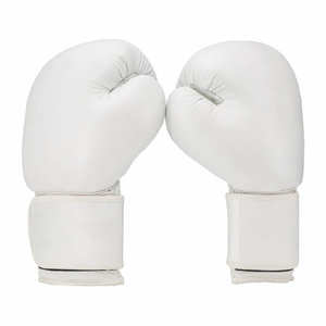 Venta caliente guantes de boxeo de cuero blanco profesionales personalizados para entrenamiento y uso profesional - Product Image 2