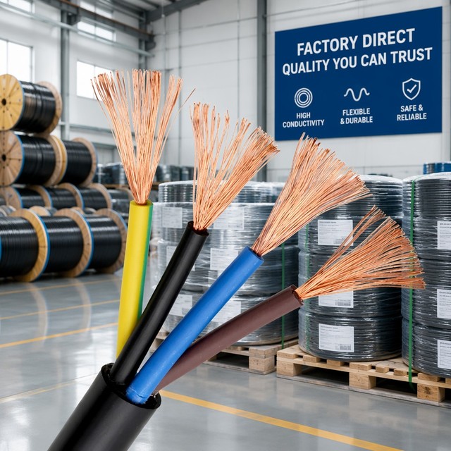 H05VV-F Multi Core Flexible Power Cable CU PVC Sheathed 3 4 5 6 7 8 Cores 0.5 0.75 1.5 2.5 Mm2 Indoor Wiring