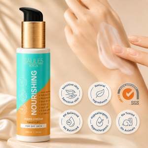 Crema de Manos Nutritiva de Alta Calidad OEM ODM, Marca Privada, Venta al por Mayor, Fórmula Vegana Orgánica, Hecha a Mano, Calidad de Lujo Europea, Urea al 5% - Product Image 4