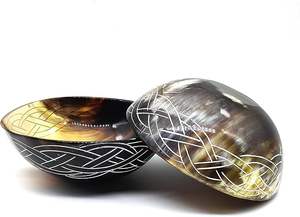 Tazón para Servir Alimentos Hecho a Mano con Cuerno Natural Pulido, Ecológico, Estilo Clásico, Apto para Lavavajillas, Artesanía Artística para Hotel - Product Image 3