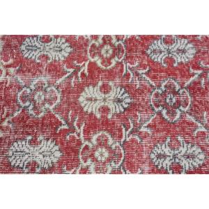 พรมตุรกีขนาดใหญ่พิเศษ 7x11.4 ฟุต พรมปะติดสีแดงวินเทจ - Product Image 5