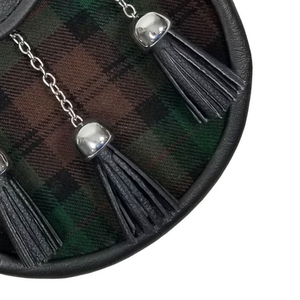 สปอร์รานหนังแท้สั่งทำพิเศษสำหรับชุดกิลท์สก็อตแบบบาสซูน พร้อมพู่ 3 อัน ราคาขายส่ง - Product Image 5