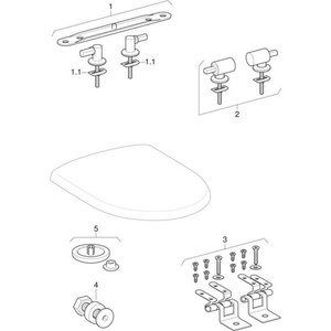 Siège de toilette <span class=keywords><strong>Geberit</strong></span> VISIT avec couvercle, charnières chromées blanches - Product Image 4