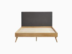 โครงเตียงไม้สักแท้ขนาดคิงไซส์ รุ่น Wapy Modern พร้อมหัวเตียงหุ้มเบาะ ตกแต่งด้วยไม้ธรรมชาติ สำหรับใช้ภายในห้องนอน - Product Image 4