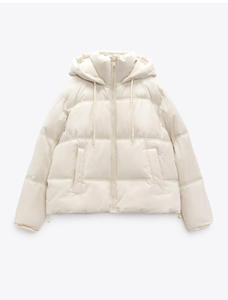 Veste matelassée Manteau matelassé Vêtements d'extérieur d'hiver personnalisés pour femmes Veste matelassée longue et unie - Product Image 1
