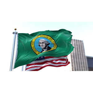 Drapeau de Washington USA TOP FLAGSINC 3x5 pieds, double face, couleurs vives, polyester, pour extérieur - Product Image 3