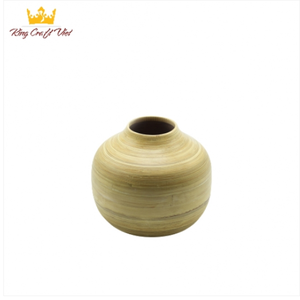Pas Cher Prix Art Déco Spun Bamboo Handmade Eco-Friendly Vase Décoratif Unique Craft From Vietnam - Product Image 3