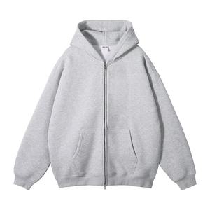 Pull épais de haute qualité poids lourd confortable coupe décontractée surdimensionné Stretch fermeture éclair sweat à capuche pour femme pour l'hiver - Product Image 4