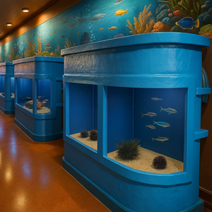 Nouvelle liste de produits Offre Spéciale intérieur en fibre de verre avec fenêtre Biofloc Aquarium et accessoires Mermaid Fish tank - Product Image 2