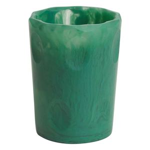 Vaso de Agua de Resina Hecho a Mano, Vaso Elegante de Epoxi Verde para el Hogar, Cocina, Oficina, Bar y Cafetería - Product Image 1