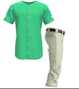 Vente en gros d'uniforme de baseball à boutons et col en V avec logo personnalisé Maillot pour adulte à séchage rapide avec sublimation Design uni vierge - Product Image 2