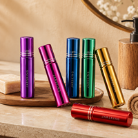Flacon Roll-on de Luxe en Verre Métallisé 10ml, Flacon de Parfum Chromé Élancé pour la Vente en Gros aux Boutiques de Beauté