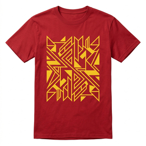 เสื้อยืดสตรีทสไตล์พิมพ์ลายสำหรับผู้ชาย ผลิตจำนวนมาก ผ้าฝ้าย 100% ทรงหลวม - Product Image 1