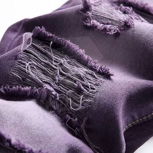 กางเกงยีนส์ขาดๆสำหรับผู้ชายกางเกงยีนส์ขาดๆดีไซน์ใหม่ล่าสุด - Product Image 3