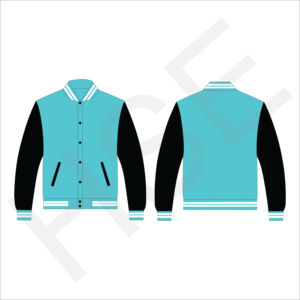 Veste personnalisée Varsity en cuir véritable, manches personnalisables, couleurs - Product Image 1