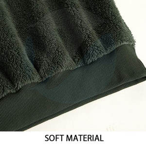 เสื้อสเวตเตอร์ผ้าฟลีซแบบสวมหัวของผู้ชายผ้าคอตตอนขนาดใหญ่ผสมกับโพลีเอสเตอร์สำหรับฤดูหนาว - Product Image 5