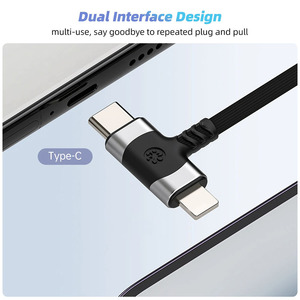 Adaptador de conector de auriculares Eonline 2 en 1 USB C para Ios a auriculares AUX de 3,5mm Cable convertidor de Audio para iPhone 15 Huawei Mate - Product Image 2
