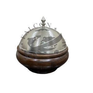 Nouvelle marmite décorative en métal d'excellente qualité Casserole design Réchauffeur d'aliments en métal en gros de table fini brillant - Product Image 5