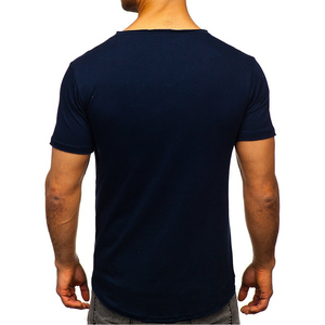 Camisetas de Jersey de algodón sólido para hombre, Camiseta de algodón de alta calidad para hombre, camiseta personalizada con diseño de botones, camiseta de ajuste americano para hombre, camiseta de ajuste urbano - Product Image 2