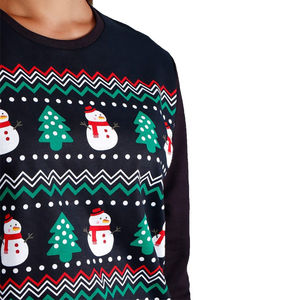 Nouveau design, sweat-shirt décontracté uni pour Noël, hommes et femmes, pull festif, logo sur le devant, hiver, service OEM, vente en gros, polaire - Product Image 3