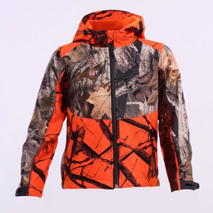 Digital Camouflage Hunting Jacket <b>Mens</b> <b>Long</b> Sleeve Outdoor Utility Fieldwear Rip-Stop Cotton Polyester OEM Custom <b>Coat</b> - Product Image 4