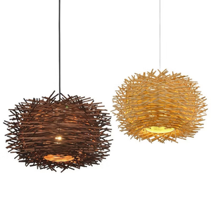New Arrival Natural Rattan Hanging Lampshade Handmade Pendant <b>Light</b> <b>Cover</b> Vietnam Durable Rustic For Living Room - Product Image 5