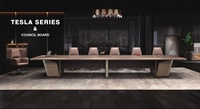 Meubles de bureau de PDG au design moderne de luxe de 1.8m Table à café et à thé convertible VIP pour la salle d'attente de bureau
