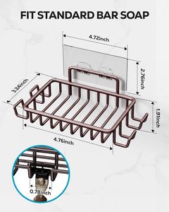 Jabonera de Acero Inoxidable SUBHAN INTERNATIONAL SI-SC-2, Estructura Resistente, Durabilidad Prolongada, Ahorro de Espacio, Accesorio de Baño - Product Image 6