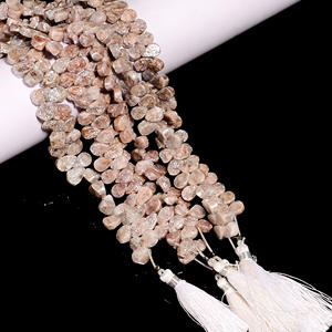 Perles de quartz en cuivre, perles de pierres précieuses lisses en forme de poire de quartz en cuivre enduit, perles de pierres précieuses en quartz de cuivre pour la fabrication de bijoux - Product Image 3