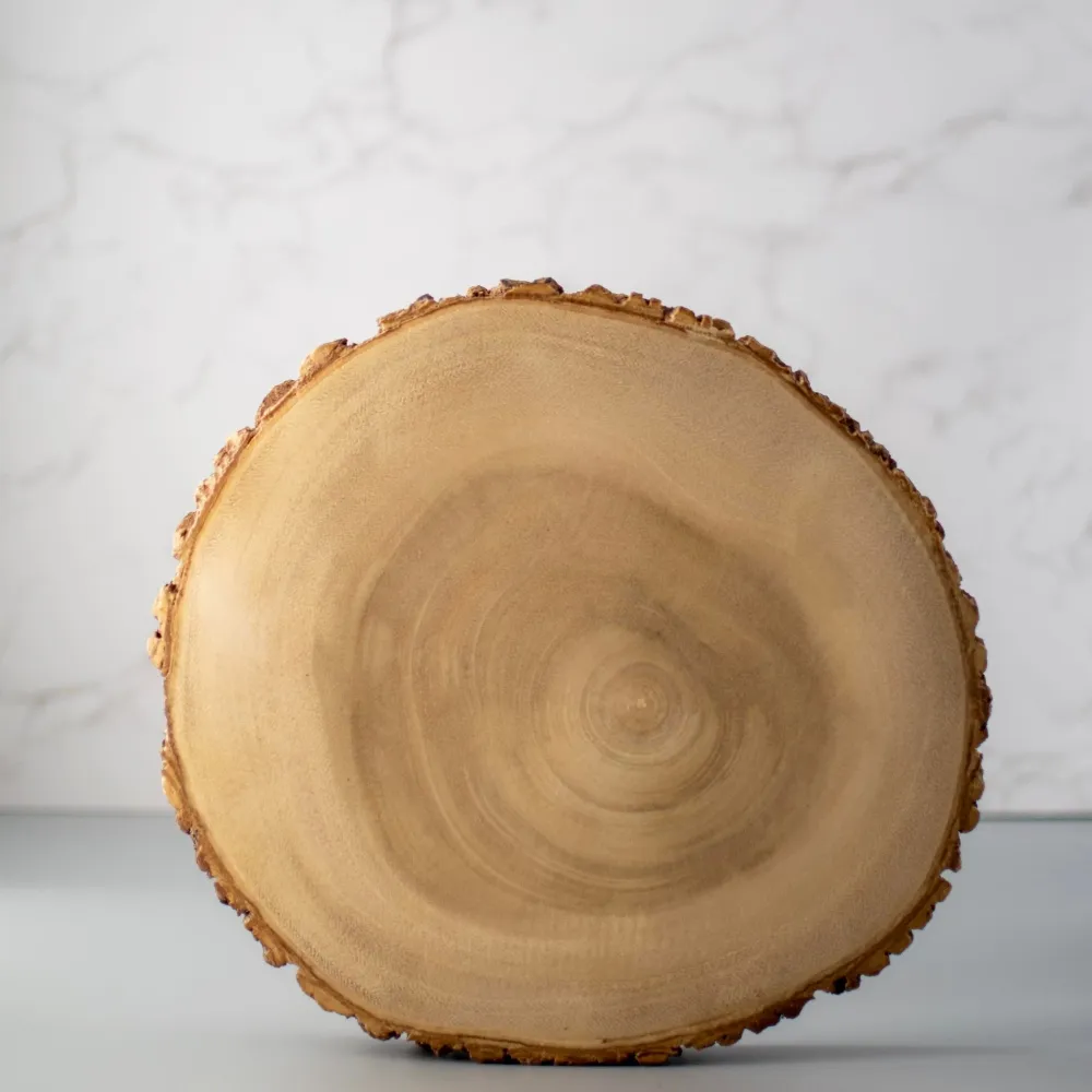 Artigianato fatto a mano di alta qualità per uso alimentare Made in Thailand tagliere rotondo in legno di Acacia per alimenti e prodotti da forno