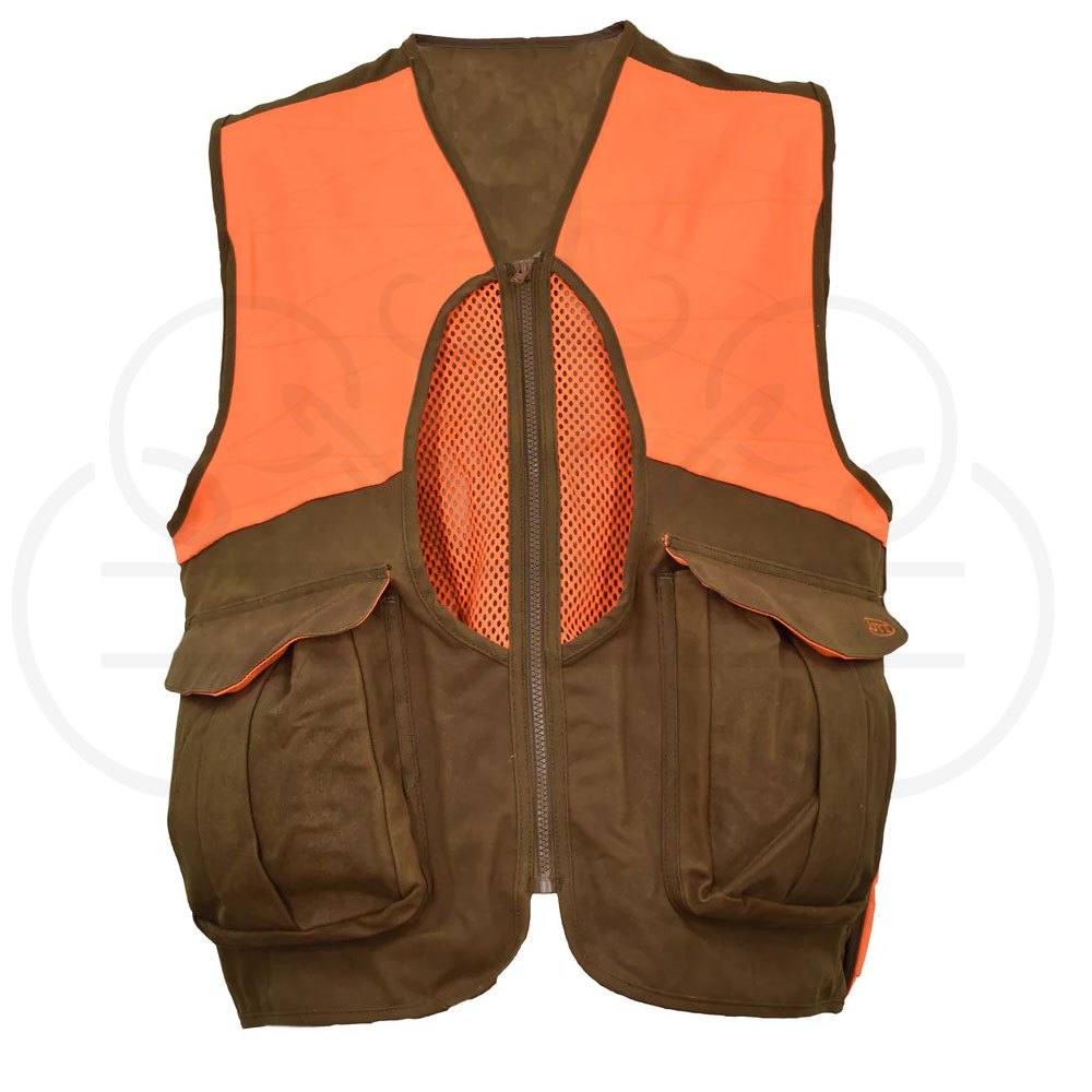Gilet De Chasse Et Pêche Homme Toile Marron Taille L – Poches Multiples – Occasion