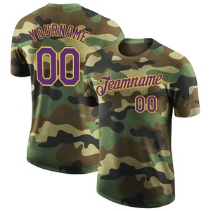 Directo Engro Sportswear Venta al por mayor Custom Camo Purple-Yellow Performance Salute To Service T-Shirt - Product Image 1