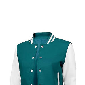 Veste universitaire en peau de mouton de haute qualité sur mesure, à séchage rapide, à épaules tombantes, à manches longues, pour femmes - Product Image 6