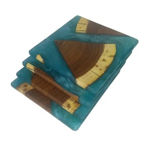 Vente chaude en gros personnalisé matériau naturel sous-verres à la main carré rond nappe d'eau décor napperons tapis et tampons - Product Image 4