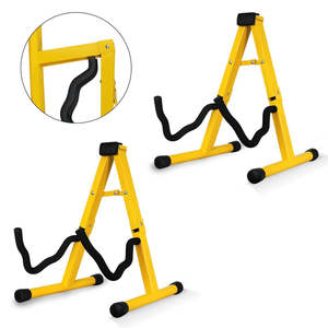 5 Core Guitar Stand 2PC A Frame w Soft <b>Foam</b> Arm Non Slip Rubber for Acoustic <b>Electric</b> Bass - Product Image 1