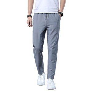 กางเกงลำลองขายาวสำหรับผู้ชาย, กางเกงยืดตรงบาง2026ระบายอากาศได้ดีฤดูร้อน - Product Image 2